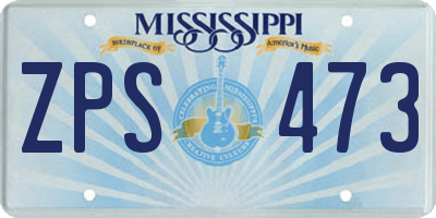MS license plate ZPS473