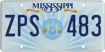 MS license plate ZPS483