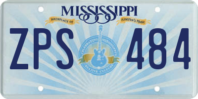 MS license plate ZPS484