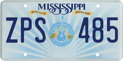 MS license plate ZPS485