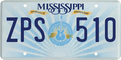 MS license plate ZPS510