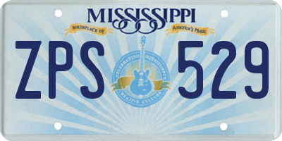 MS license plate ZPS529