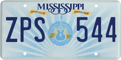 MS license plate ZPS544