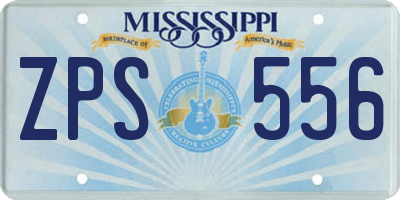 MS license plate ZPS556
