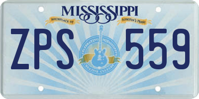 MS license plate ZPS559