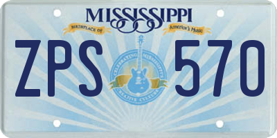 MS license plate ZPS570