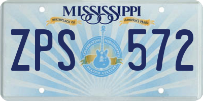 MS license plate ZPS572