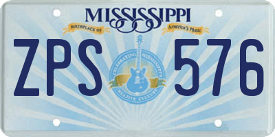 MS license plate ZPS576