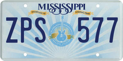 MS license plate ZPS577