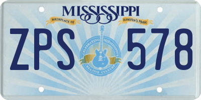MS license plate ZPS578