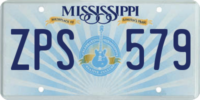 MS license plate ZPS579