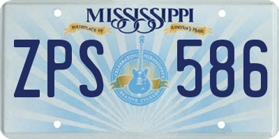 MS license plate ZPS586