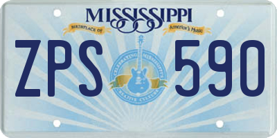 MS license plate ZPS590