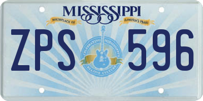 MS license plate ZPS596