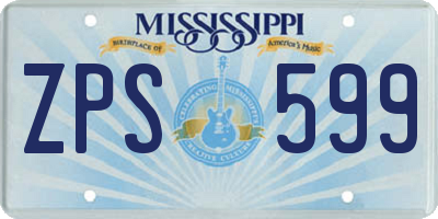 MS license plate ZPS599