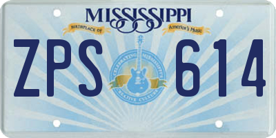 MS license plate ZPS614