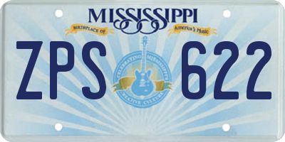 MS license plate ZPS622