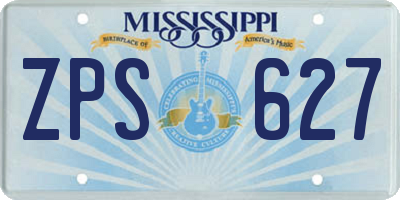 MS license plate ZPS627
