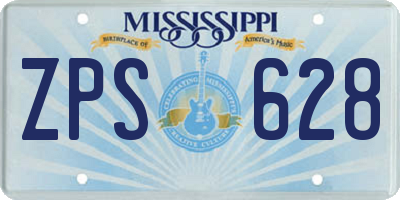 MS license plate ZPS628