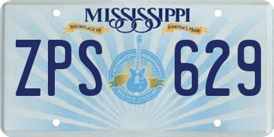 MS license plate ZPS629