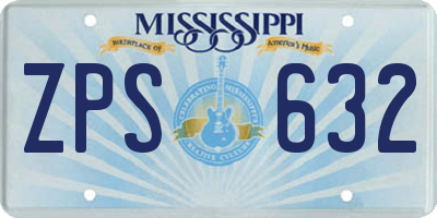 MS license plate ZPS632