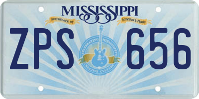 MS license plate ZPS656