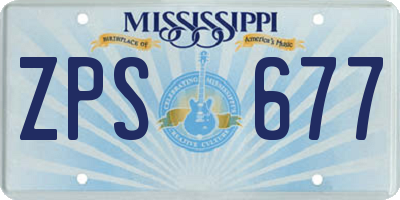 MS license plate ZPS677