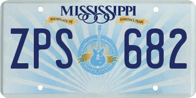 MS license plate ZPS682