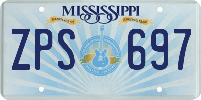 MS license plate ZPS697