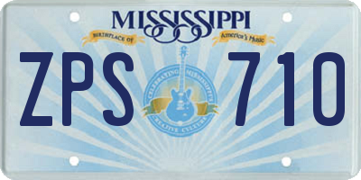 MS license plate ZPS710