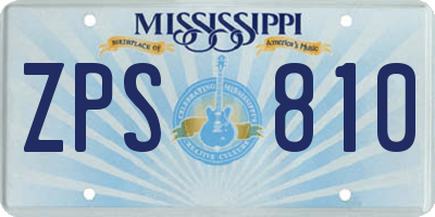 MS license plate ZPS810