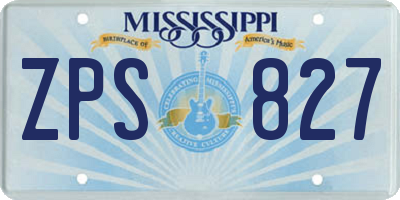 MS license plate ZPS827