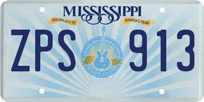 MS license plate ZPS913