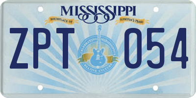 MS license plate ZPT054