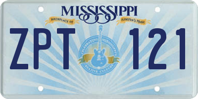 MS license plate ZPT121