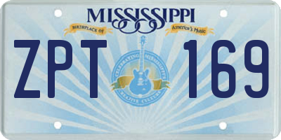 MS license plate ZPT169
