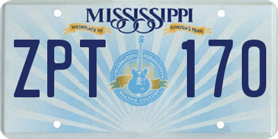 MS license plate ZPT170