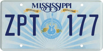 MS license plate ZPT177