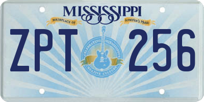MS license plate ZPT256