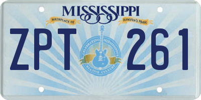 MS license plate ZPT261