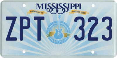 MS license plate ZPT323