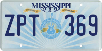 MS license plate ZPT369