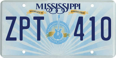 MS license plate ZPT410