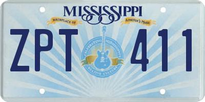 MS license plate ZPT411