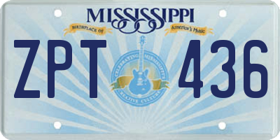 MS license plate ZPT436