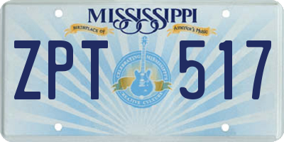 MS license plate ZPT517