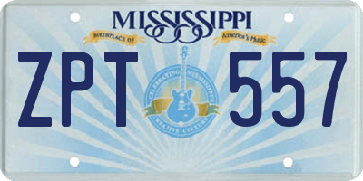 MS license plate ZPT557