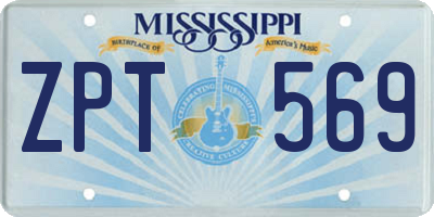 MS license plate ZPT569