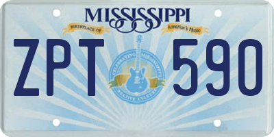MS license plate ZPT590