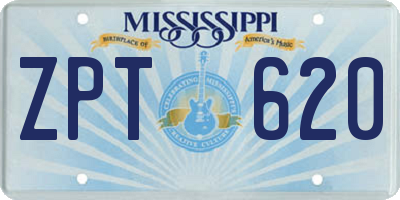MS license plate ZPT620